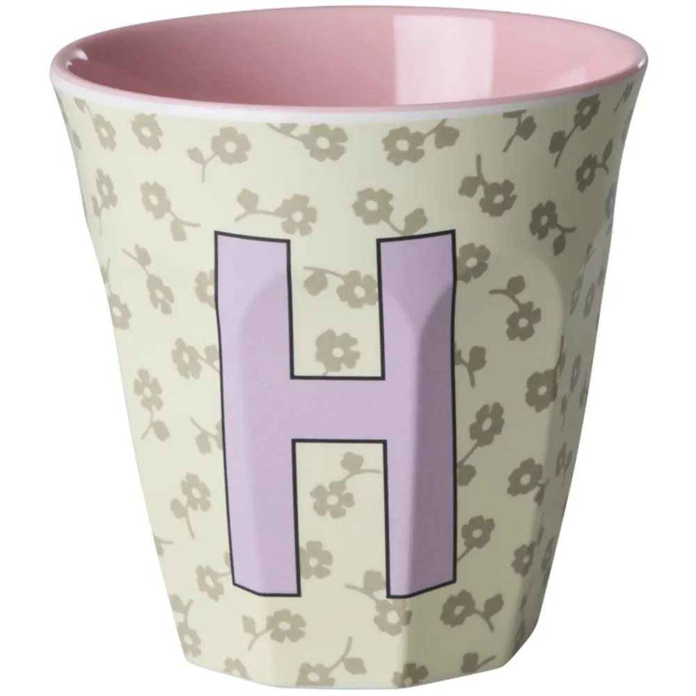 Rice Flowers Medium Melamin Kopp Med Letter H