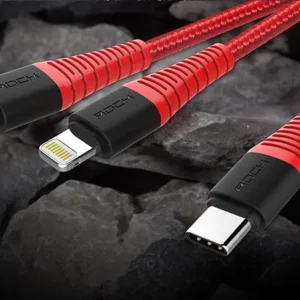 ROCK Hi-Tensile 3in1 kabel 1,2m Black