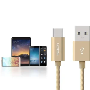 ROCK Nylon MODERN USB kabel 1m Grey