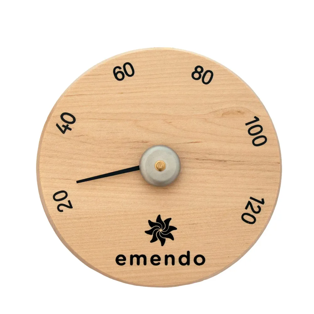 Safety Rated Bastutermometer Emendo I Trä