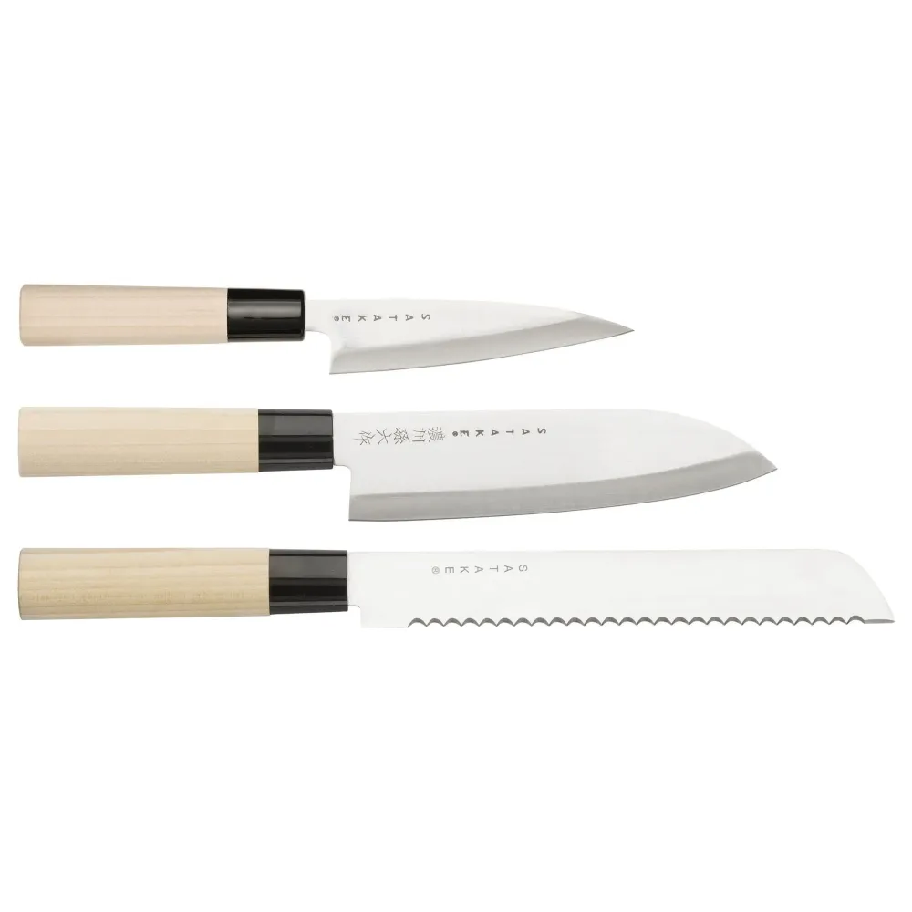 Satake Houcho Knivset 3 Delar i Balsabox