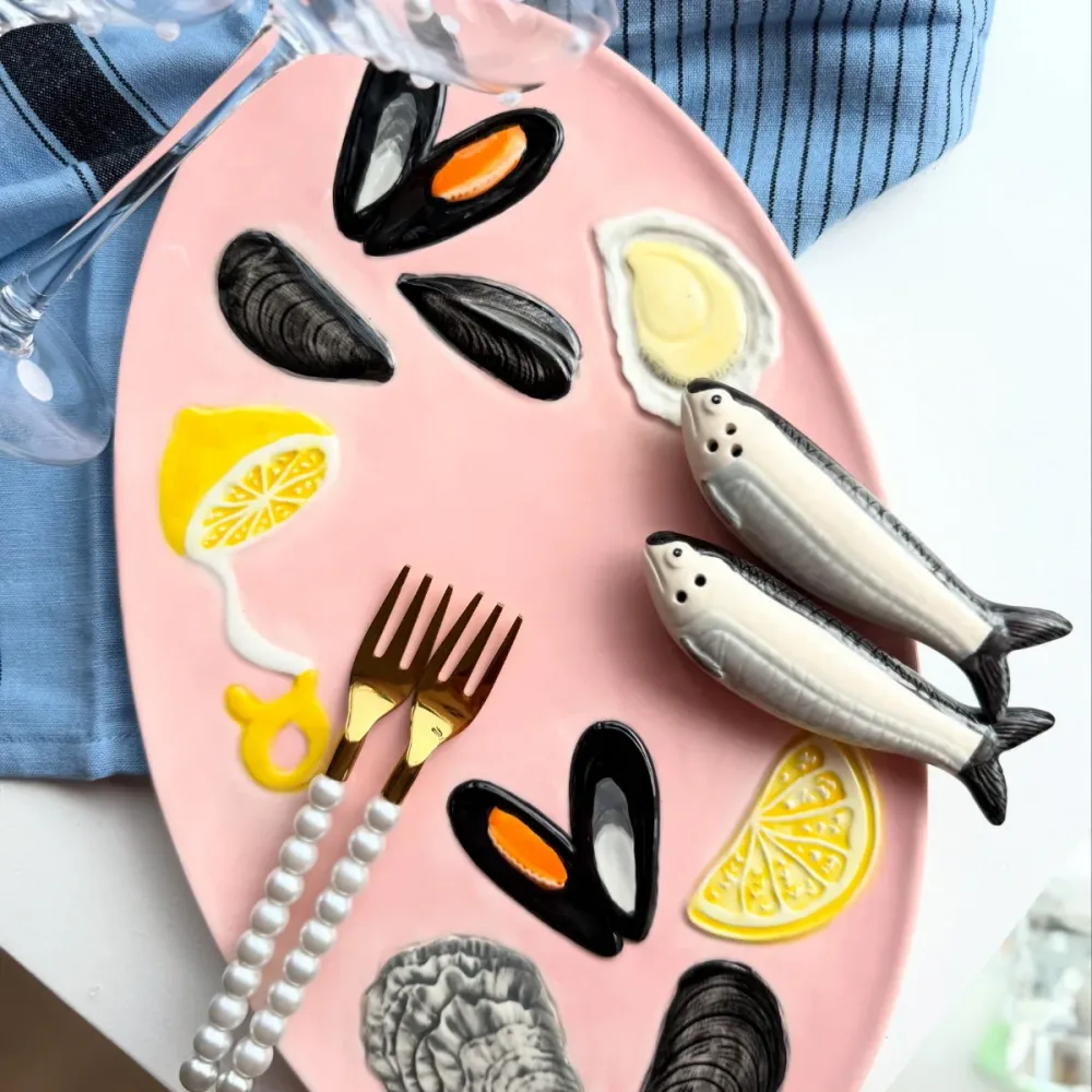 Säkerhetsgodkänd &Klevering Platter de la mer oyster