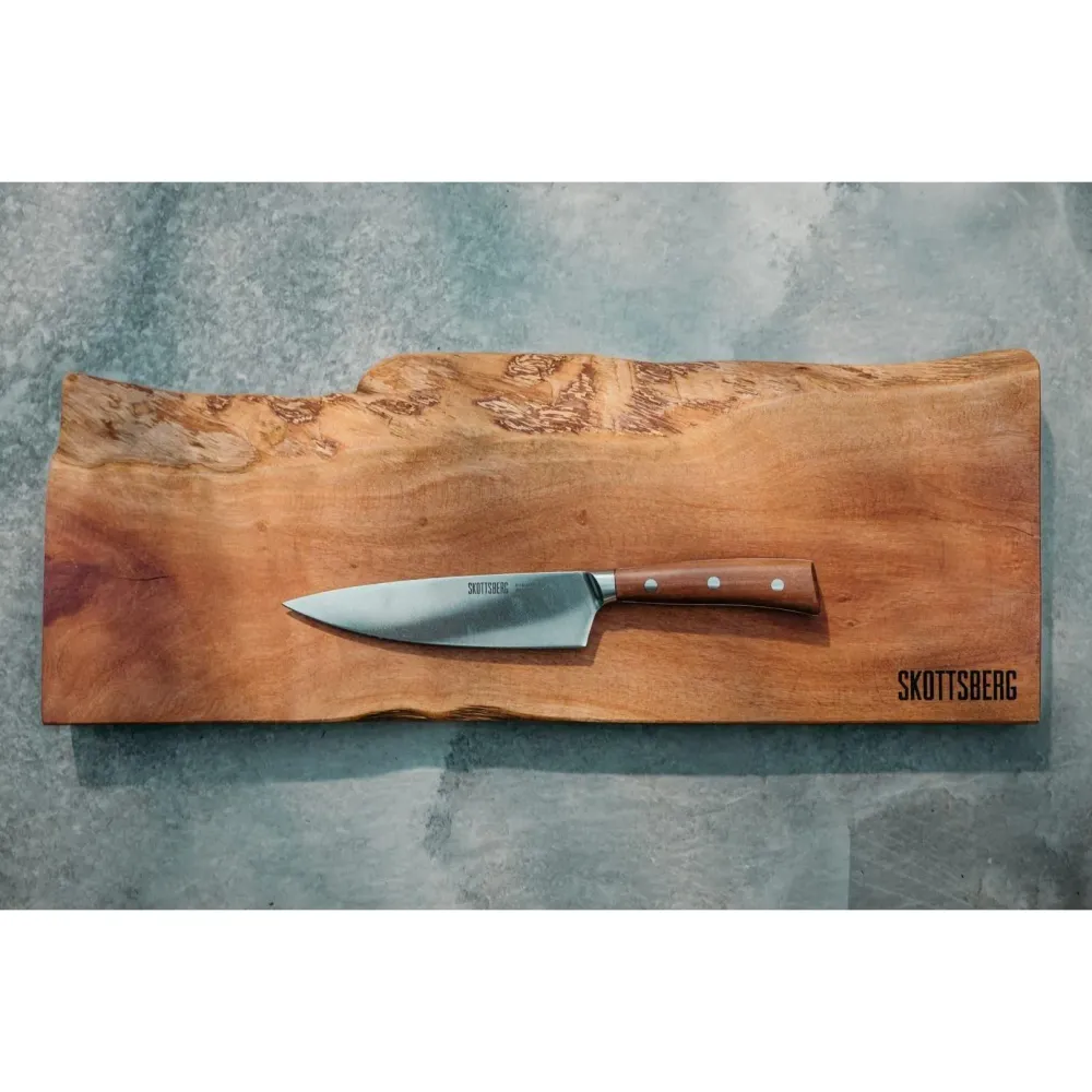Skottsberg Kockkniv Metallgrå Trä 20 cm