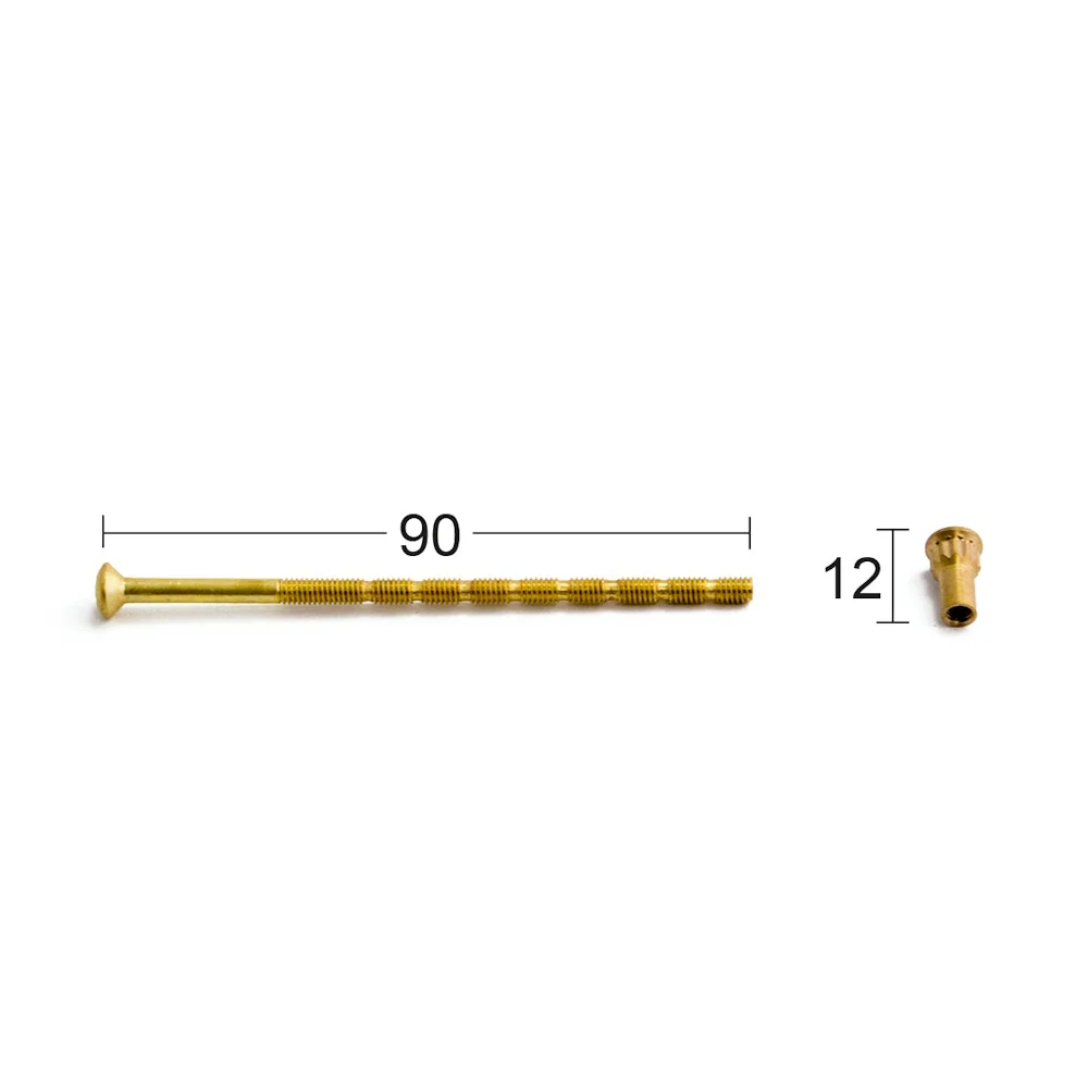 Skruv m nippel M4 9-90-7 mässing double-set SB