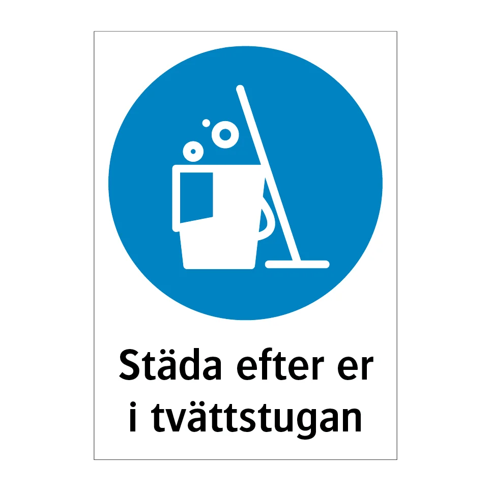 Städa upp efter er i tvättstugan Home & Workshop 148x210mm