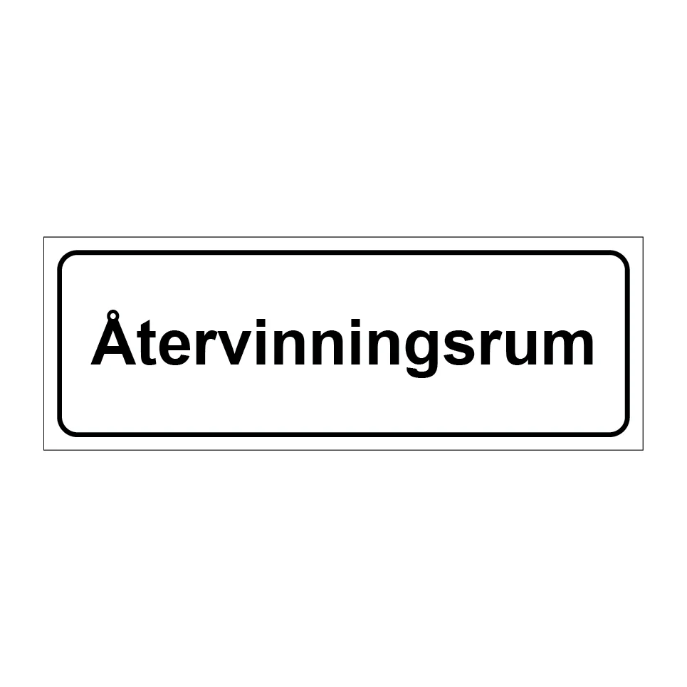 Återvinningsrum 225x80mm