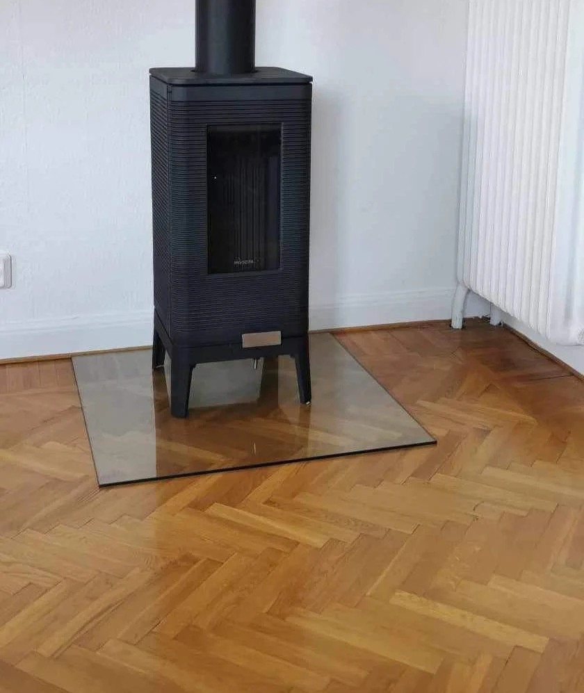 Trådlös Golvglas/Gnistskydd Fyrkant