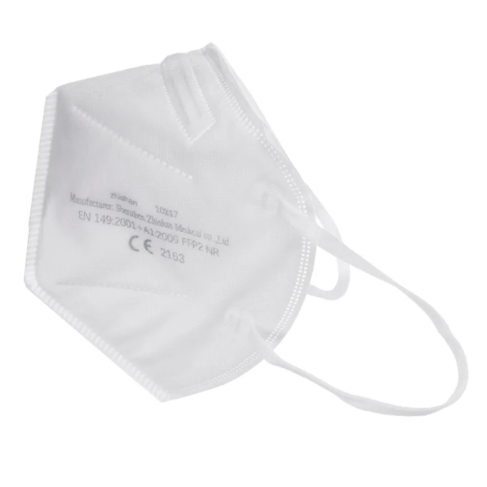 Uppsättning med 50 vita FFP2-filtermasker