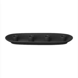 Vela Ljusstake Oval 40 cm Träkol