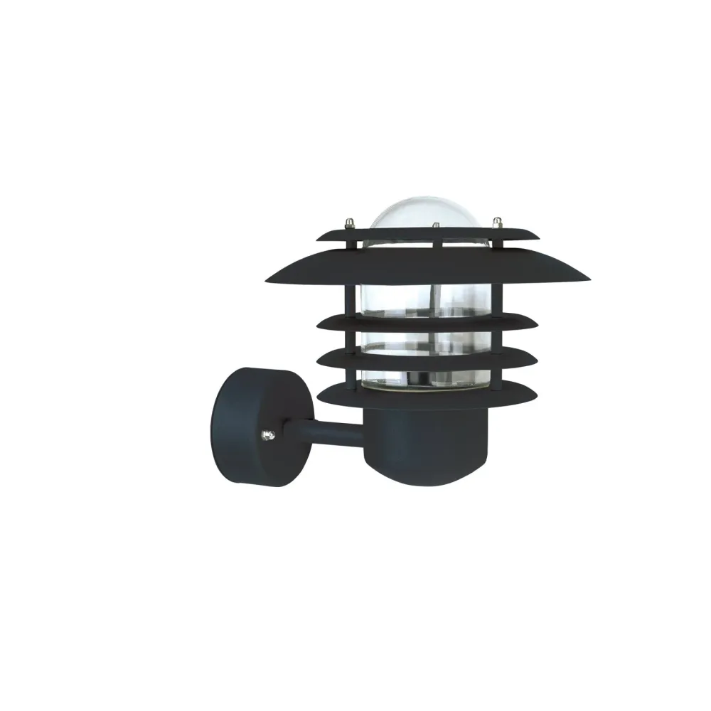 Vägglampa Max Ø24 svartstruktur