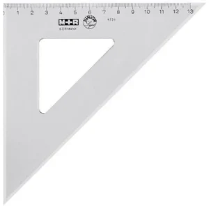 Vinkel/Vinkelhake M+R 45 grader tuschkant plast, tonad, 20cm (13 cm) 1/fp