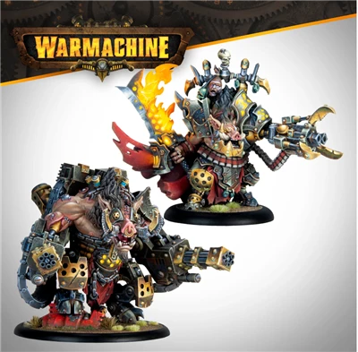 Warmachine: Emperor Carver Ultimus Esquire III & War Boar MMD47 - EN