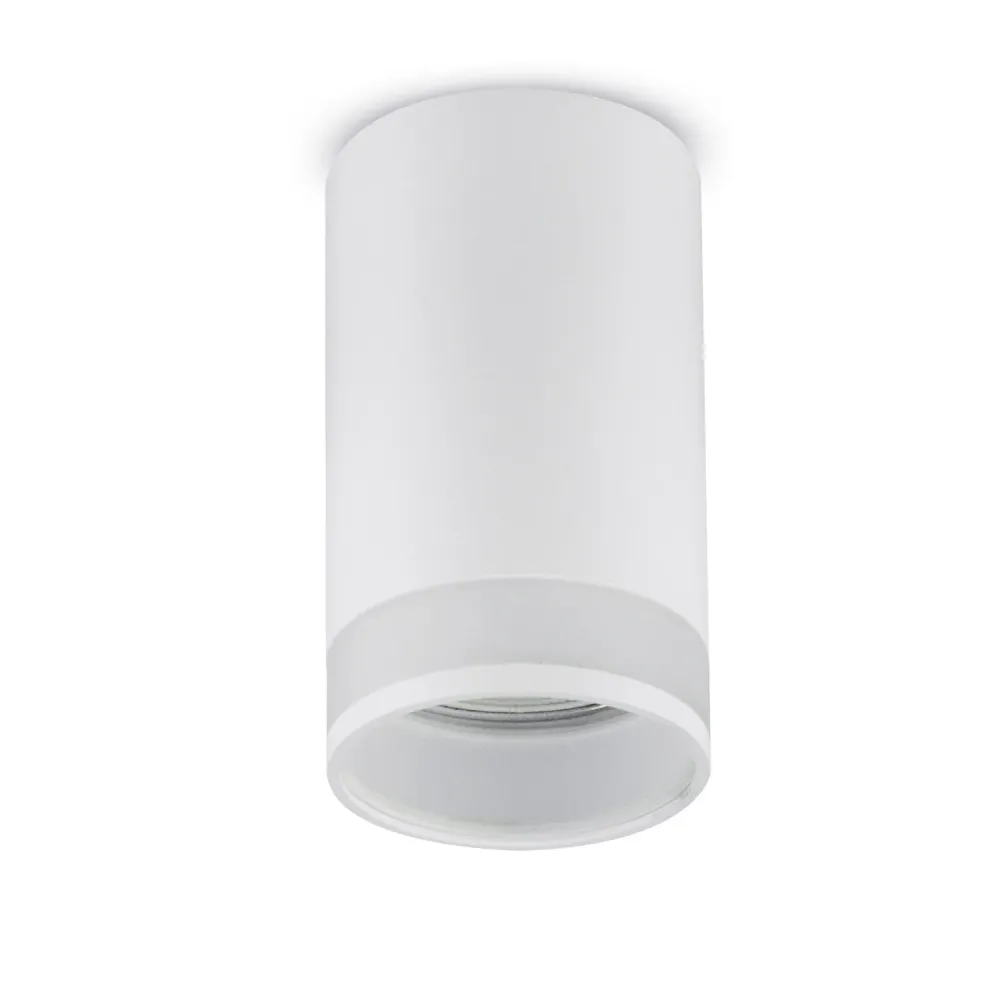 Maclean utanpåliggande armatur/rör, spot, rund, aluminium, GU10, 55x105mm, pärla, MCE361 W