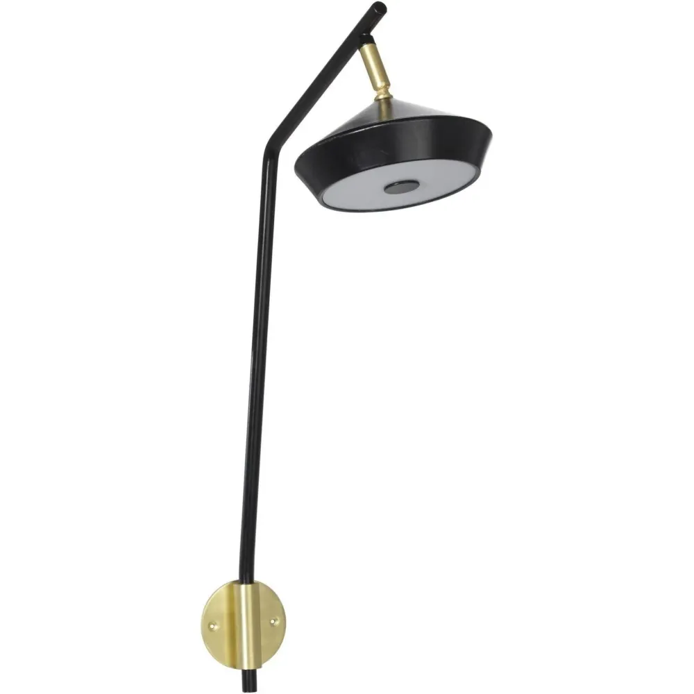 Geometri Vägglampa Svart/guld 53cm