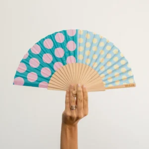 Solfjäder vippa / Hand fan Industrial Brand